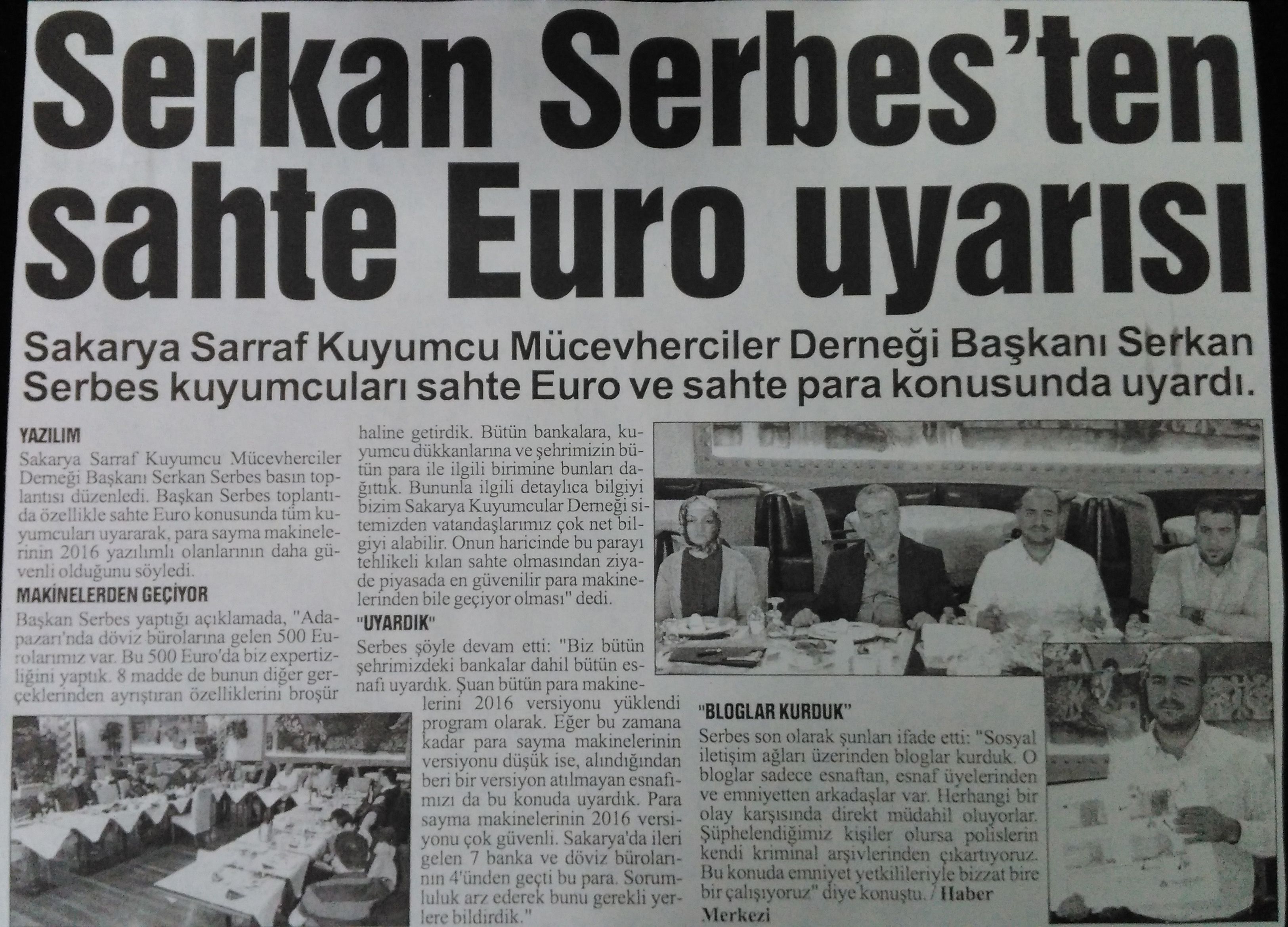 Serkan Serbes'ten Sahte Euro Uyarısı